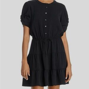 Rebecca Minkoff Black Aston Tiered Mini Dress